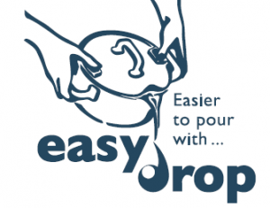 Easy Drop Abgießfunktion für sicheres und bequemes Abgießen mit Deckel Logo für die Easy Drop Abgießfunktion
