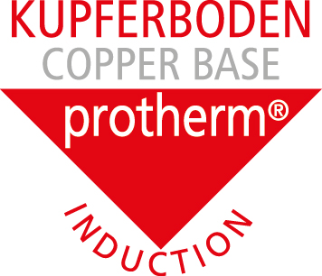 Logo protherm® Allherd Kupferboden - für schnelle und energieeffiziente Wärmeverteilung Logo für den protherm® Allherd Kupferboden
