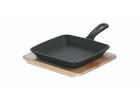  Mini-Grillpfanne 19 cm Rustika schwarz mit Servierbrett