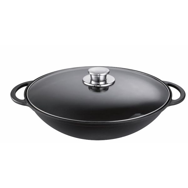 Hauptbild: Wok 36 cm Rustika mit Deckel & Ablagegitter