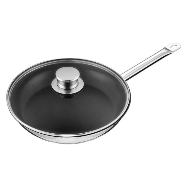 Universal-Glasdeckel Industar 24 cm - Beispiel mit der Pfanne