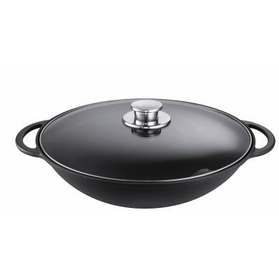 Hauptbild: Wok 36 cm Rustika mit Deckel & Ablagegitter