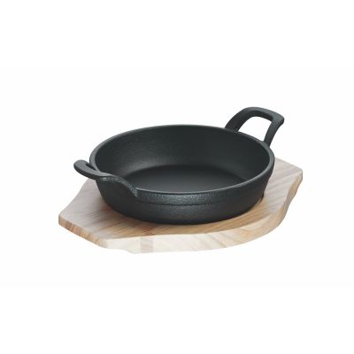  Mini-Servierpfanne 18 cm Rustika mit Servierbrett