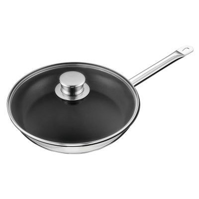 Universal-Glasdeckel Industar 24 cm - Beispiel mit der Pfanne