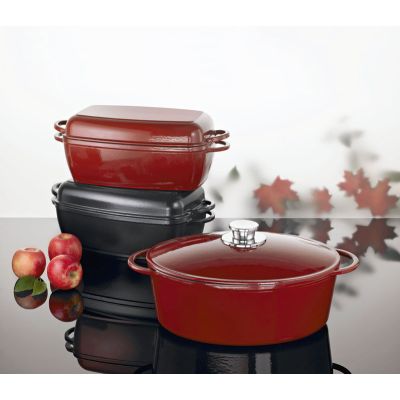 Zusätzliches Bild: Bräter 34 cm Rustika in Rot