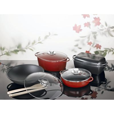  Ambientebild: Bräter 34 cm Rustika in Rot