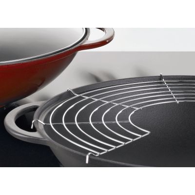 Zusätzliches Bild: Wok 36 cm Rustika mit Deckel & Ablagegitter in Schwarz