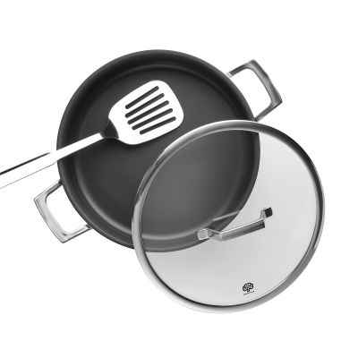 Schmortopf Quasar mit UniverSUS® Oberflächenstruktur und Energiekern®, 28 cm mit Wender