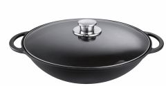 Hauptbild: Wok 36 cm Rustika mit Deckel & Ablagegitter