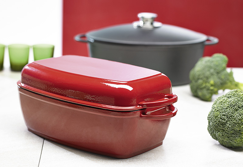 Schulte-Ufer - roter Bräter Rustika Bräter rot von Schulte-Ufer