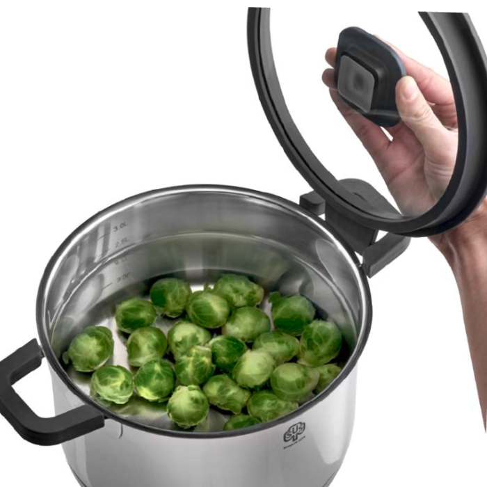 Schulte-Ufer Fleischtopf mit dem Deckel Deckel am Griff einhängbar