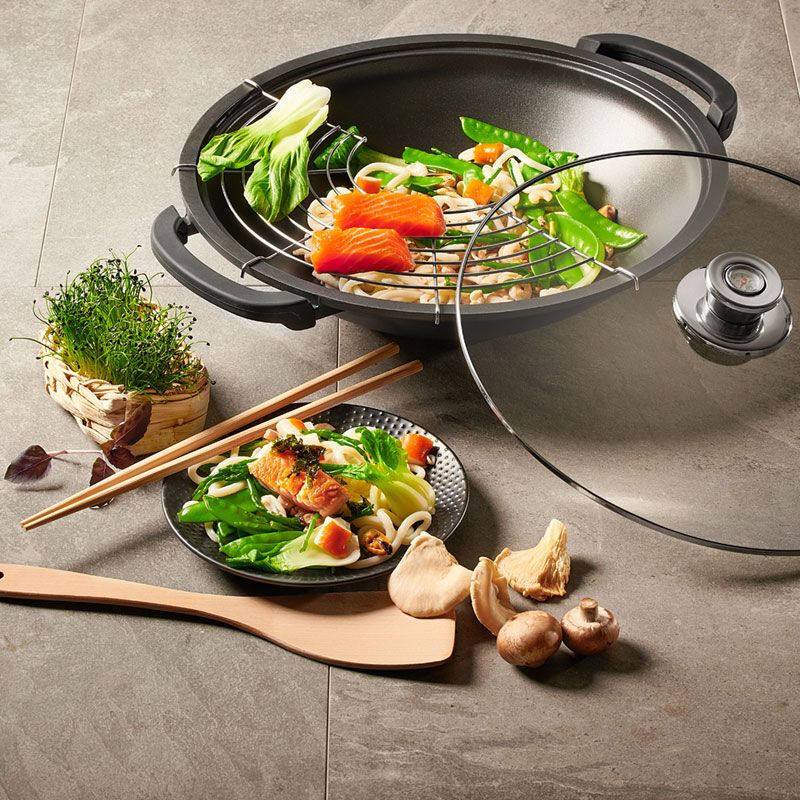 Wok 36 cm Globus i mit Thermometer und Zubehör von Schulte-Ufer